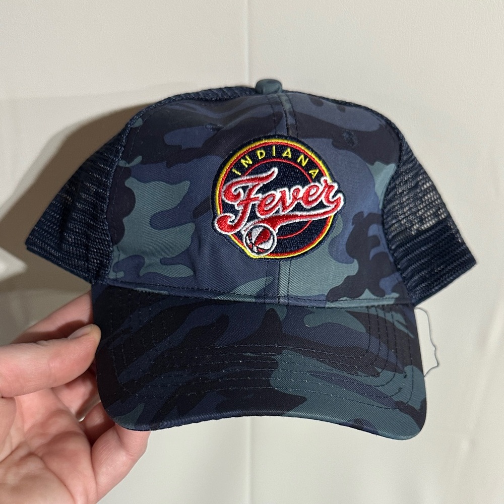 Indiana Fever Navy Camo Mesh Trucker Hat